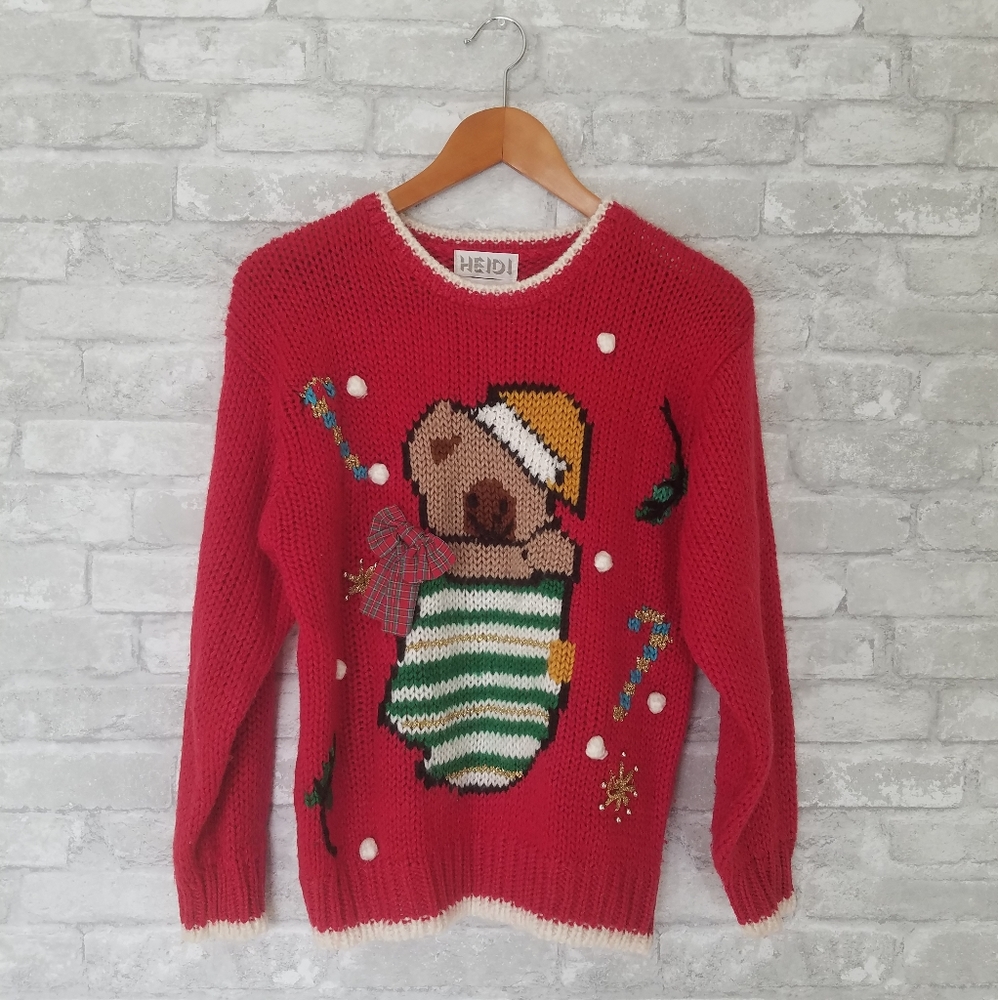 HEIDI Knitted By Hand Teddy Bear Sweater
